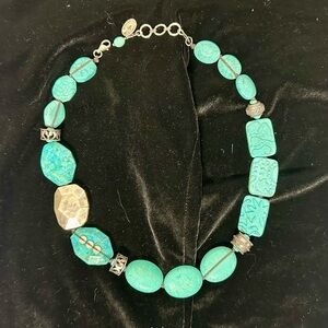 Silpada Stabilized Turquoise Nugget & Silver Necklace